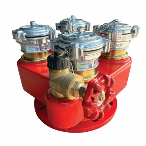 Họng tiếp nước 4 cửa Kentom KT-H4C-150A