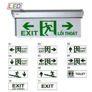 Đèn exit KENTOM  2 mặt loại chống bụi bẩn