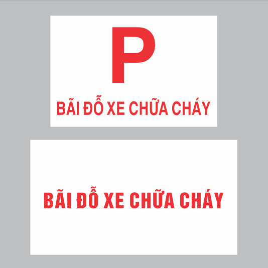 Biển báo bãi đỗ xe chữa cháy