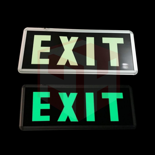 Đèn EXIT thoát hiểm dạ quang tự phát sáng mẫu 4