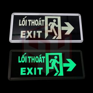 Đèn EXIT thoát hiểm dạ quang tự phát sáng mẫu 7