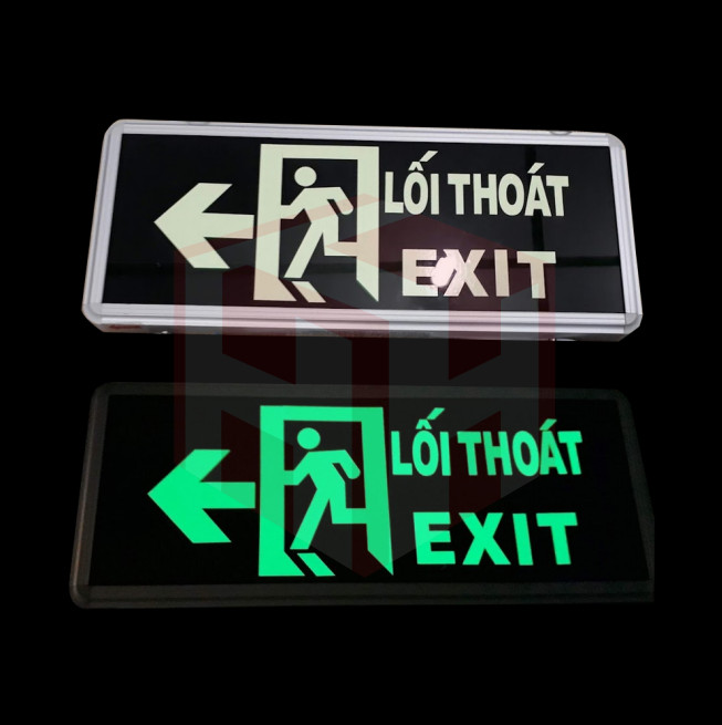 Đèn EXIT thoát hiểm dạ quang tự phát sáng mẫu 8