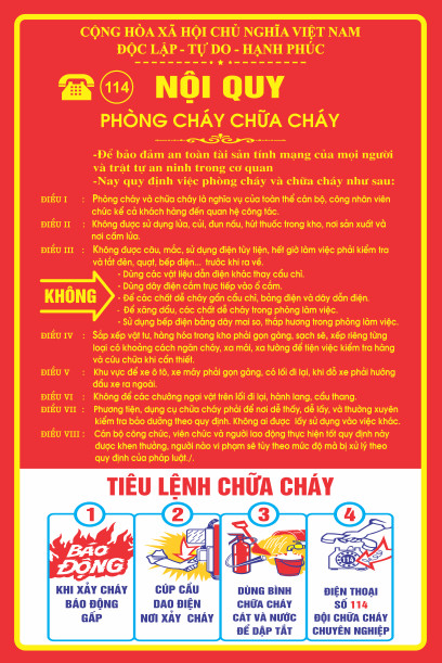 Nội quy PCCC 400x600mm