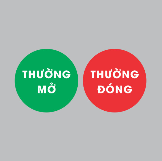 Tag đóng mở van PCCC 2 màu riêng biệt M1